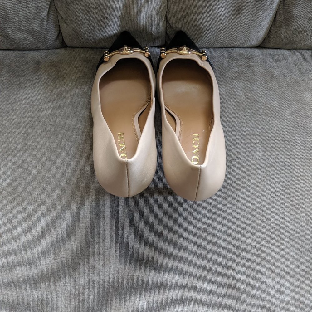 Womens Coach Lauri Silky Nap Beechwood/Blck Heels - Picture 8 of 8